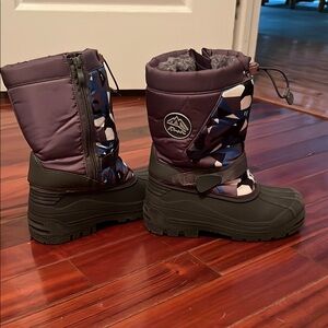 Purple and Black Winter Boots